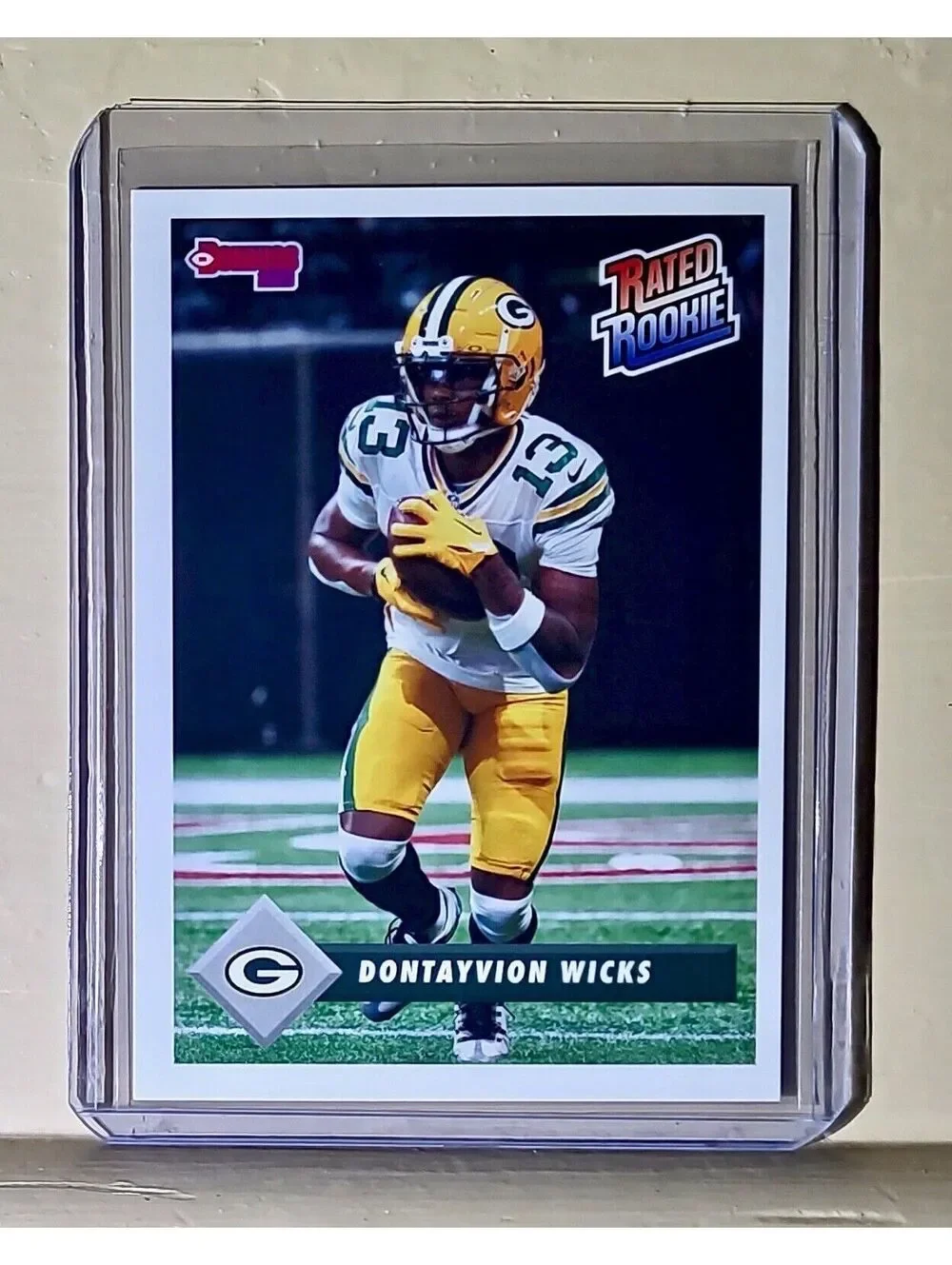 Dontayvion Wicks 2023 Panini NFL Rated Rookie Retro #29 Card Packers 1/629